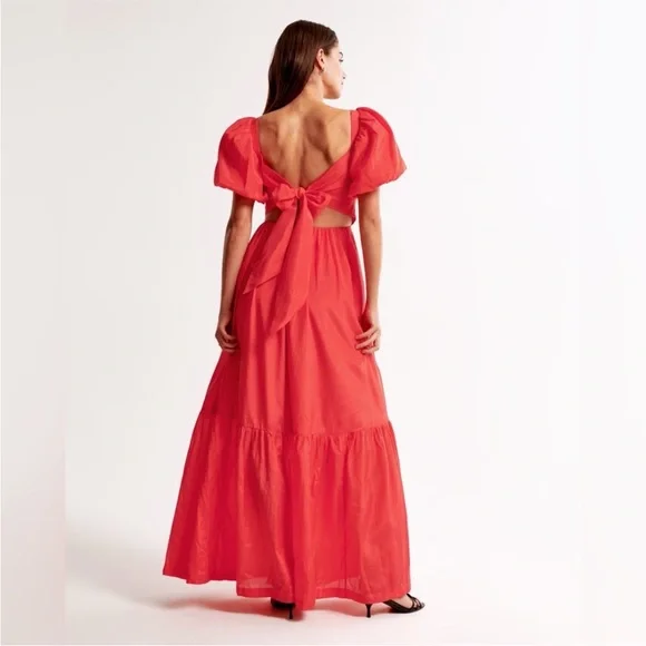 A&F Emerson Drama Bow Back Maxi Dress - Picture 2 of 7